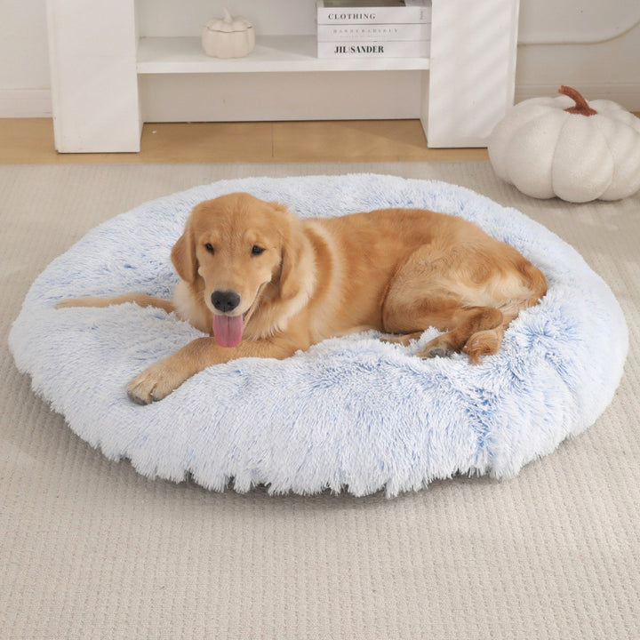 Round Plush Pet Bed Mat Warm Comfortable Sleep Cushion
