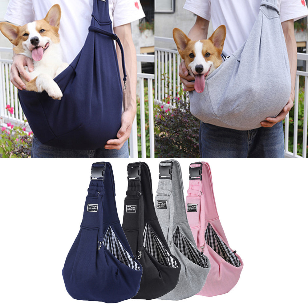 Pet Carrier Bag Outdoor Travel Shoulder Crossbody Cotton Sling Tote