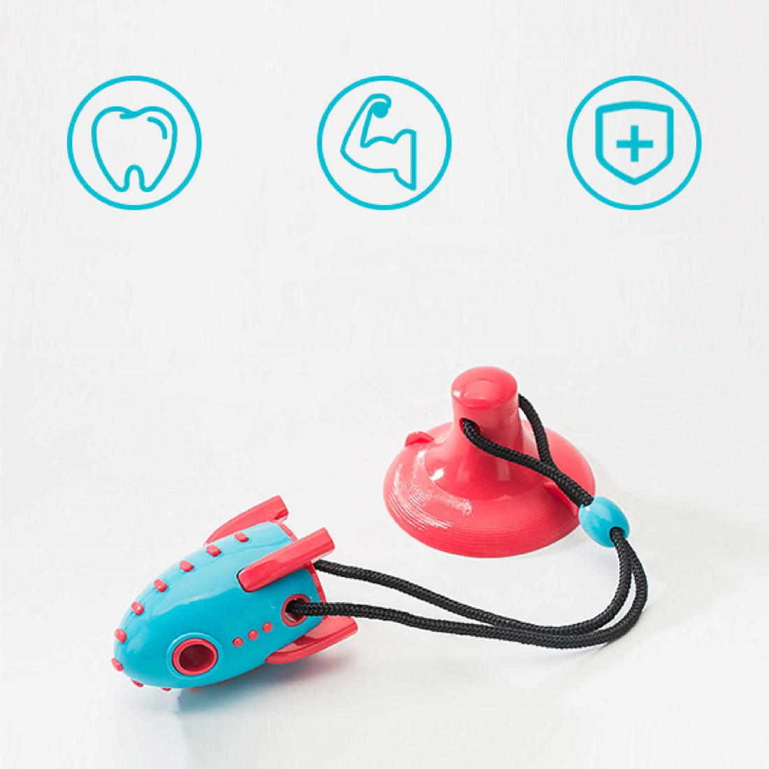 Rocket Pet Food Dispensing Bite Resistant Interactive Toy