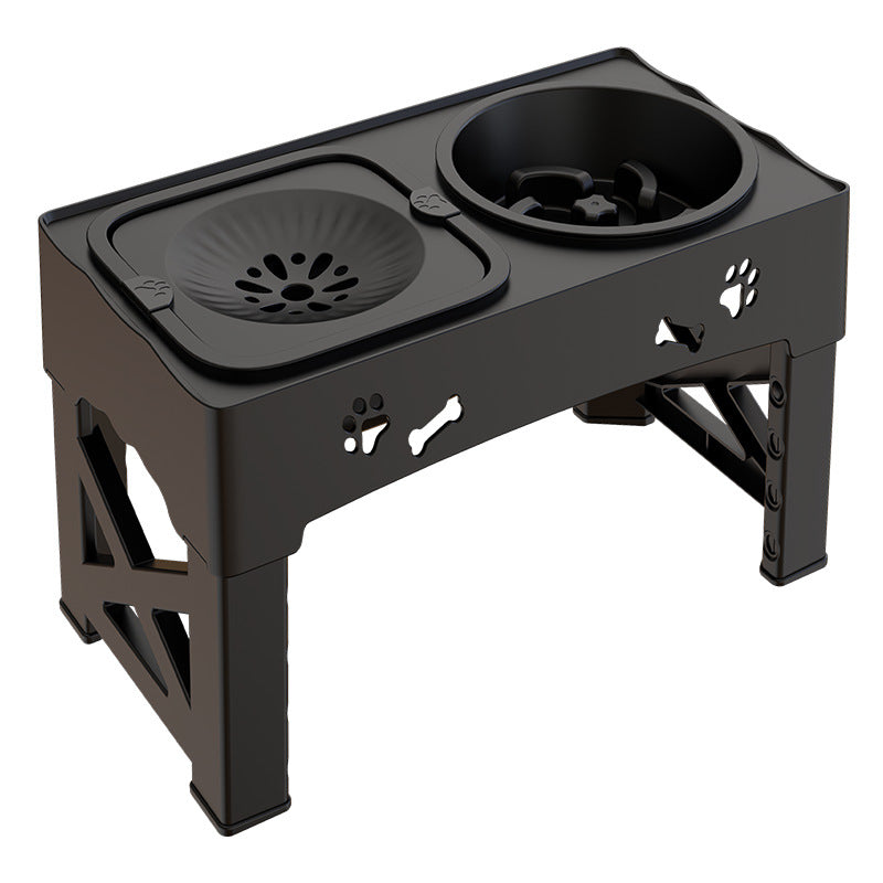 Pet Stainless Steel Double Bowl Feeder Stand Suit
