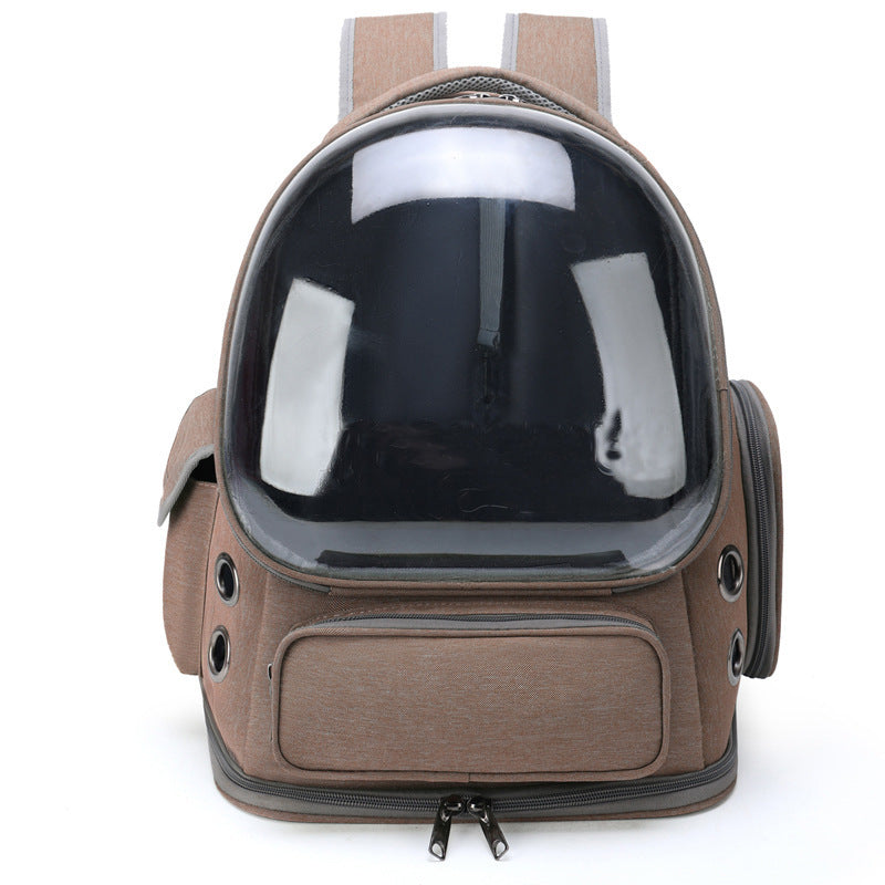 Portable Pet Backpack Transparent Space Capsule Travel Carrier Bag