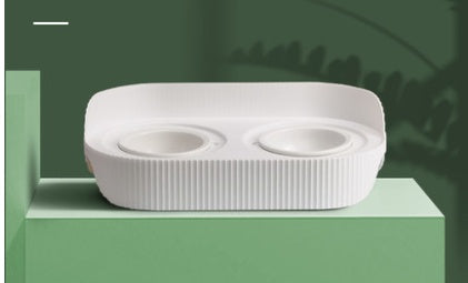 Ceramic Pet Food Bowl With Cervical Spine Support Bow