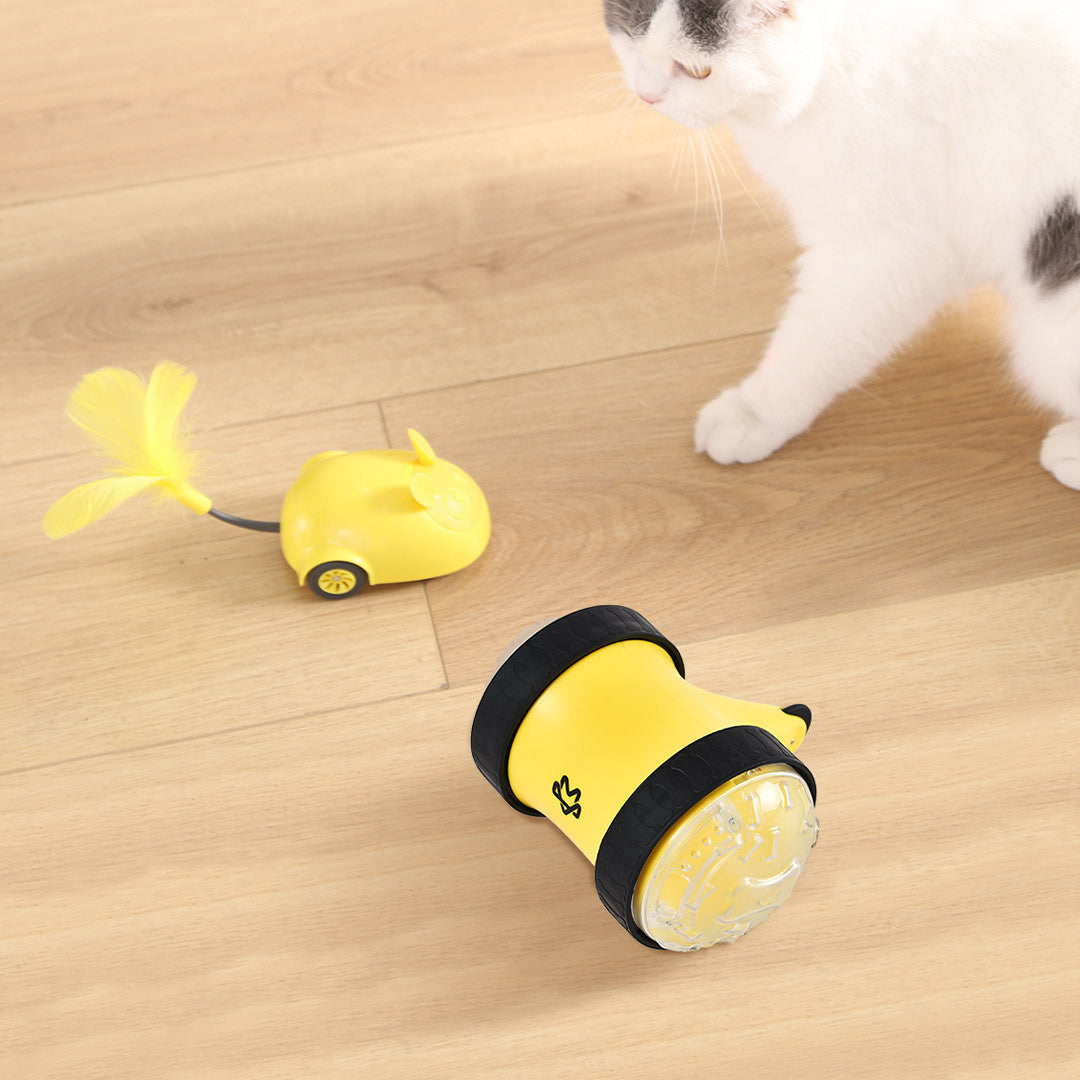Remote Control Pet Food Dispensing Interactive Toy Vehicle