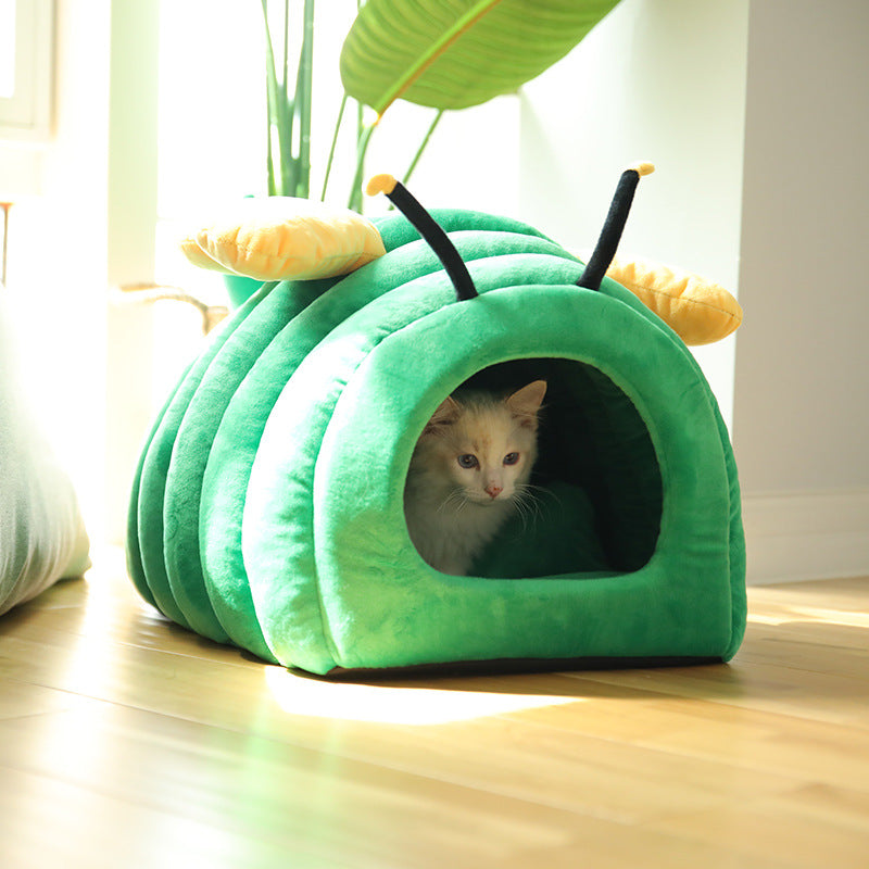 Semi Enclosed Warm Pet Nest Bed For Deep Sleep Comfort