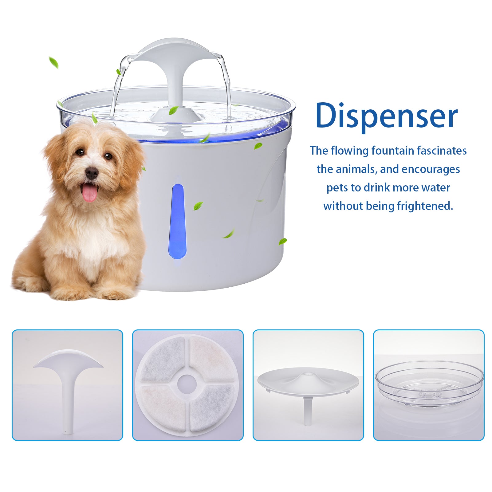 Automatic Circulating Water Pet Drinking Basin Feeder