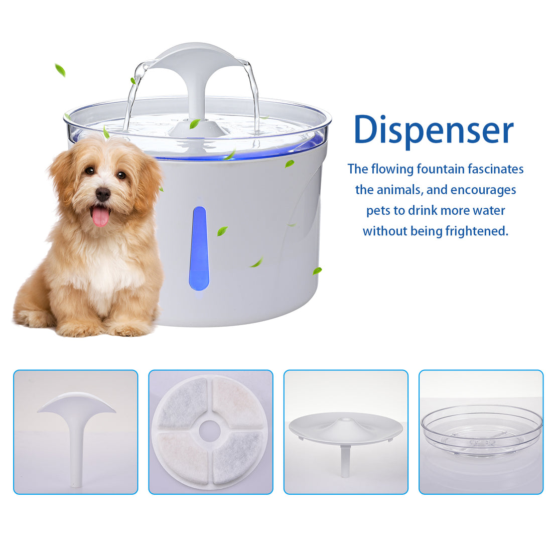 Automatic Circulating Water Pet Drinking Basin Feeder