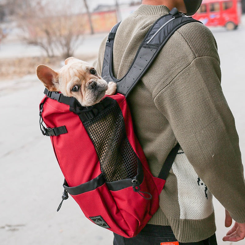 Pet Carrier Backpack Portable Travel Outdoor Double Shoulder Bag