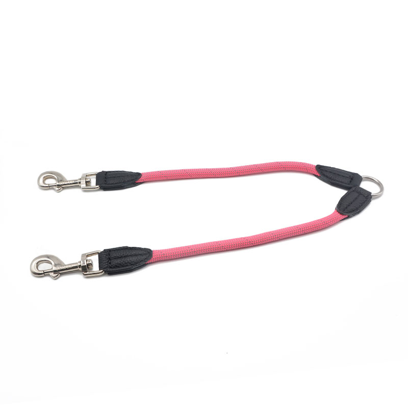 Double Headed Pet Nylon Reflective Leash Tool