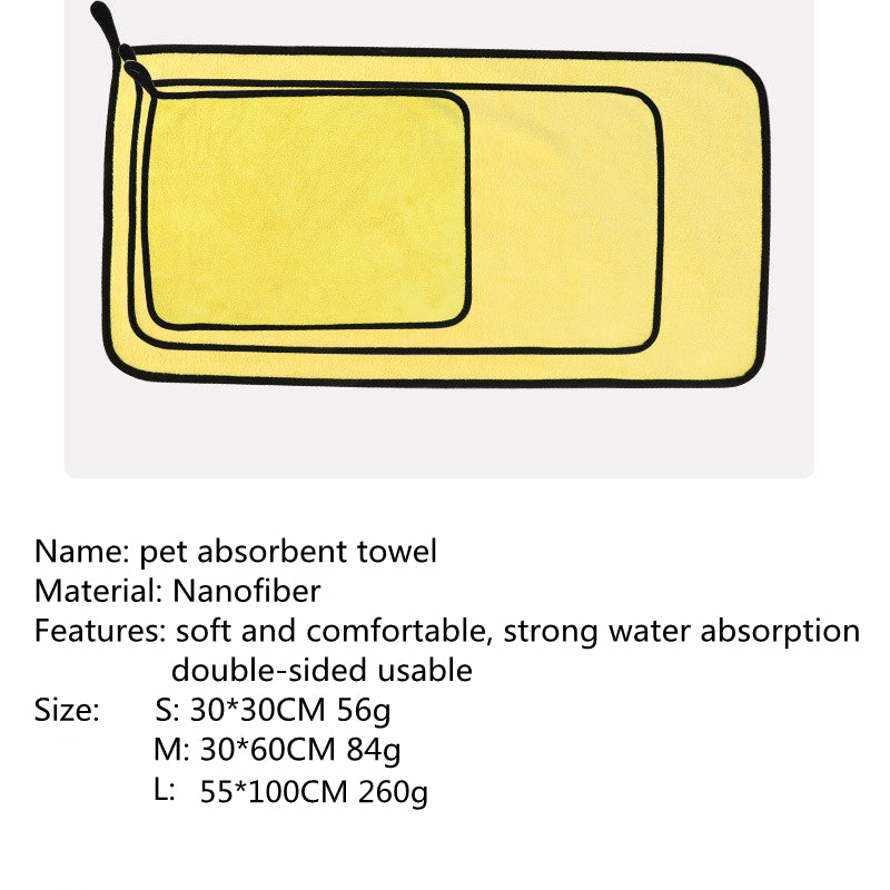 High Quality Absorbent Pet Bath Towel Multi Size Grooming Cloth