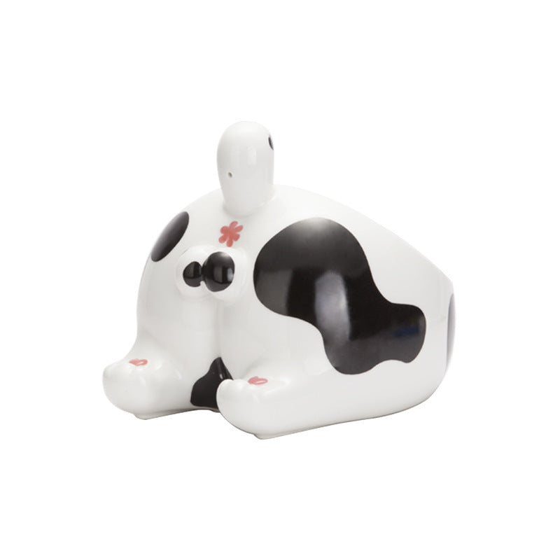High Foot Ceramic Pet Feeding Bowl Single Mouth Water And Food Holder