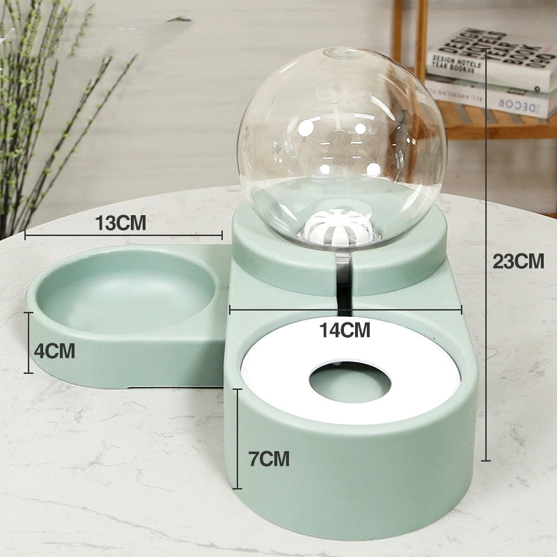 Automatic Pet Water Fountain And Food Feeder 1.8L Container