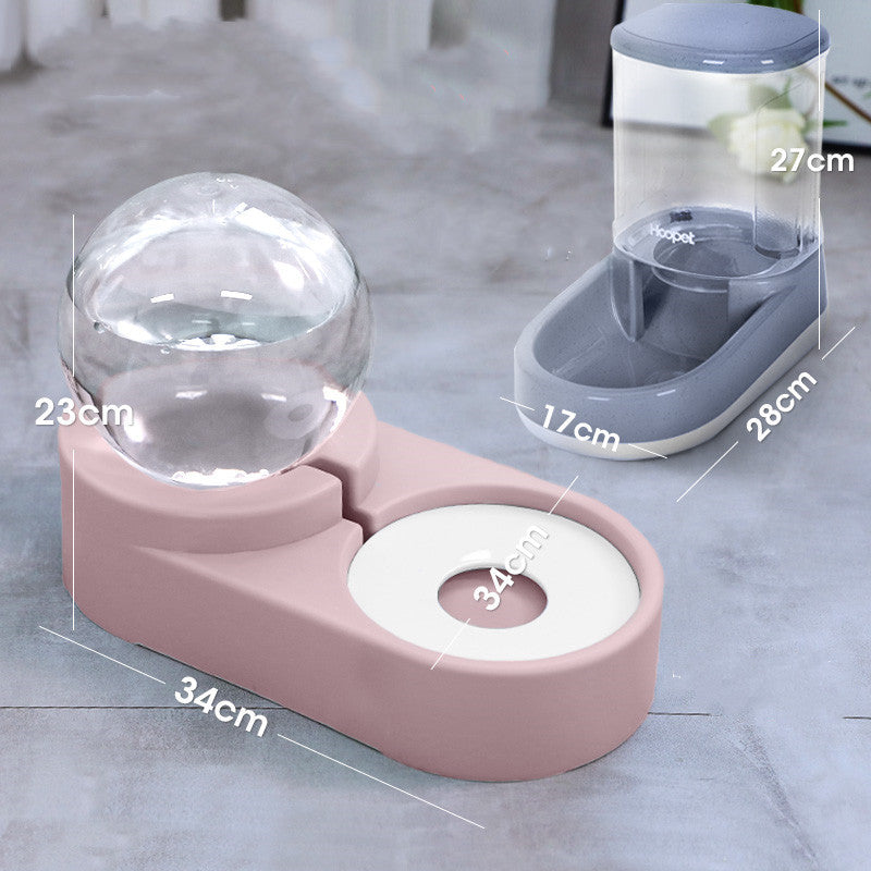 Automatic Pet Water Fountain And Food Feeder 1.8L Container