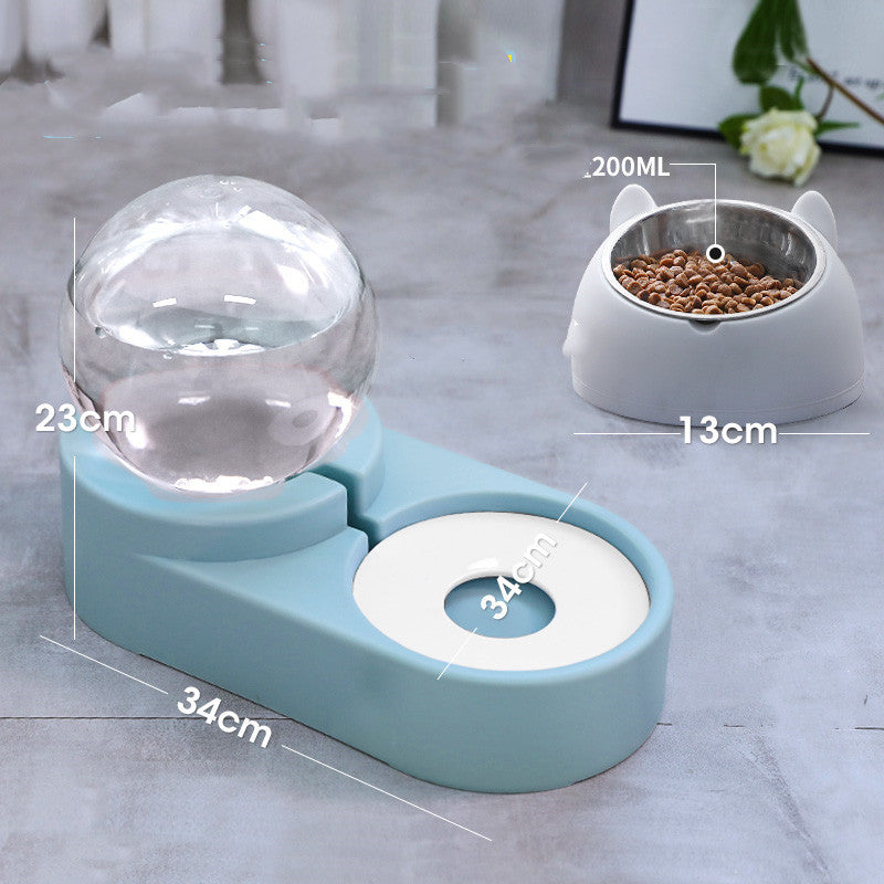 Automatic Pet Water Fountain And Food Feeder 1.8L Container