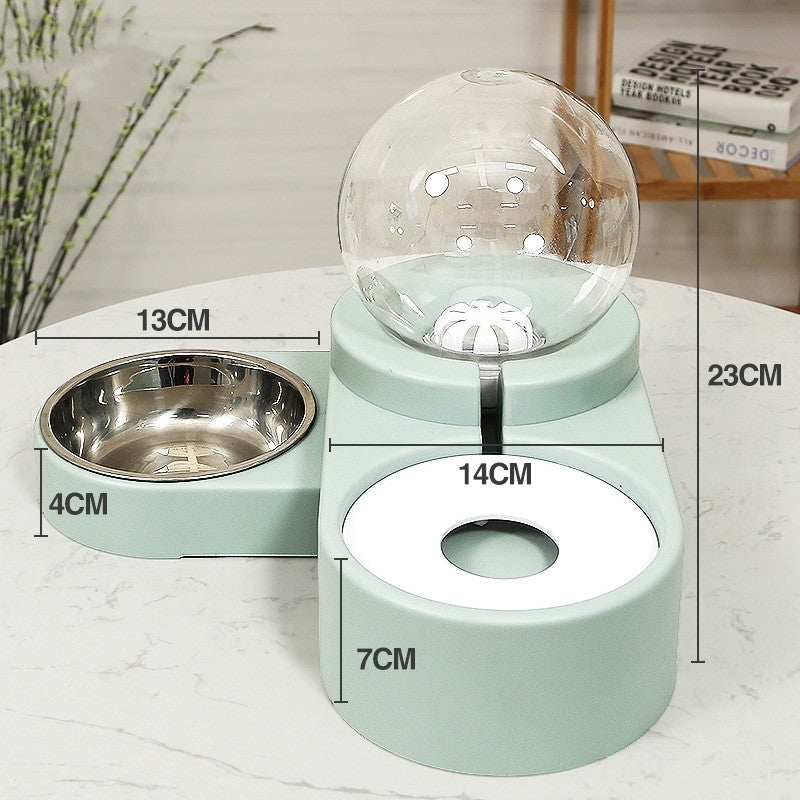 Automatic Pet Water Fountain And Food Feeder 1.8L Container