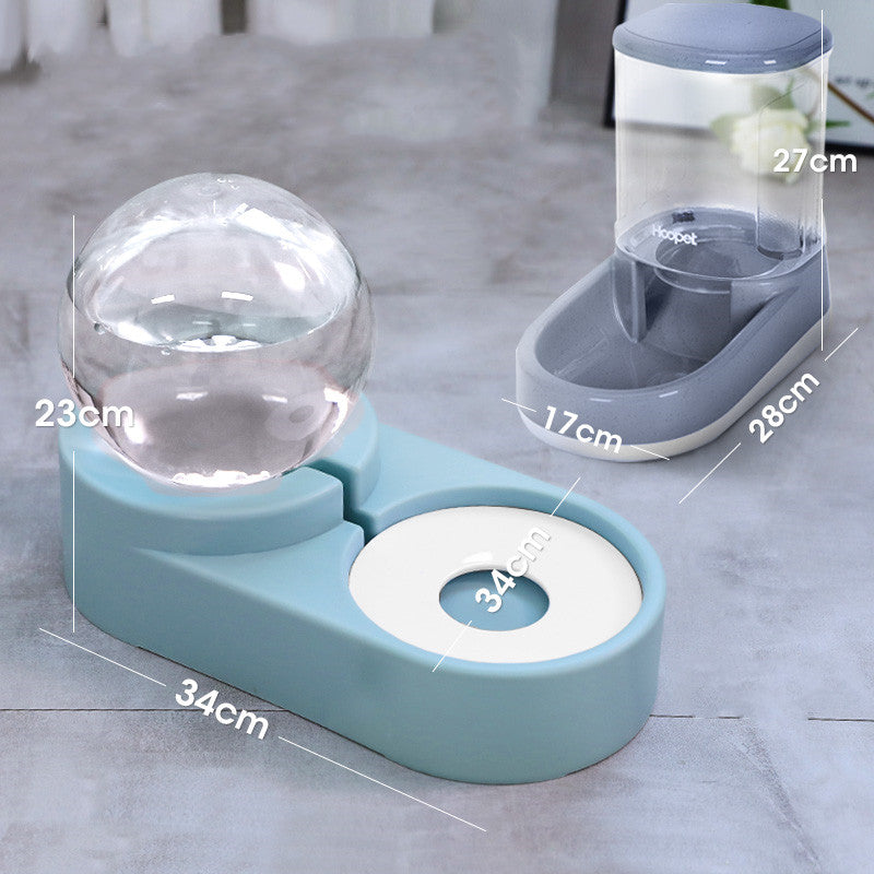 Automatic Pet Water Fountain And Food Feeder 1.8L Container