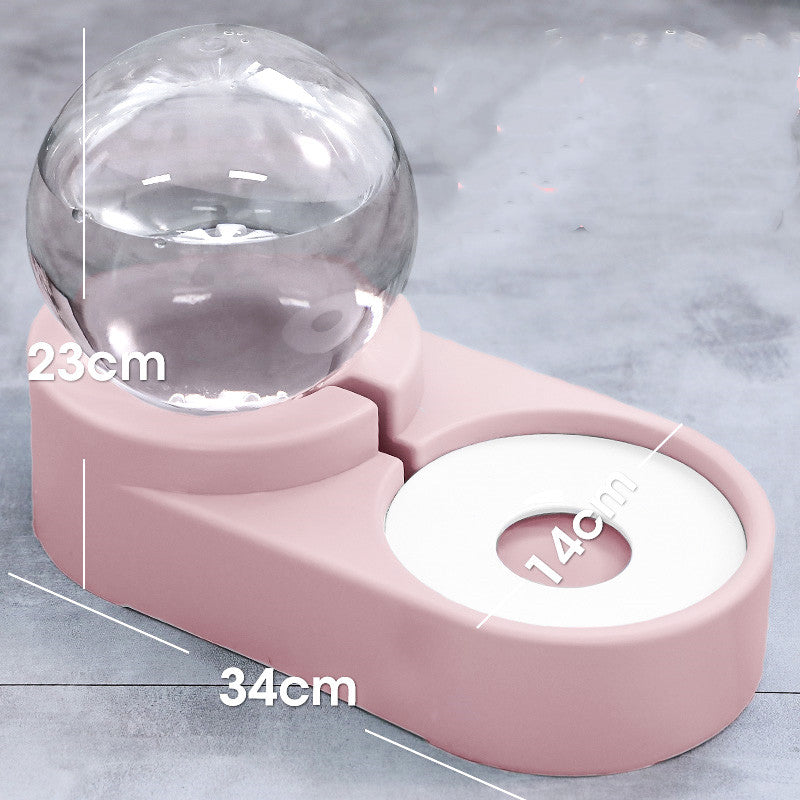 Automatic Pet Water Fountain And Food Feeder 1.8L Container