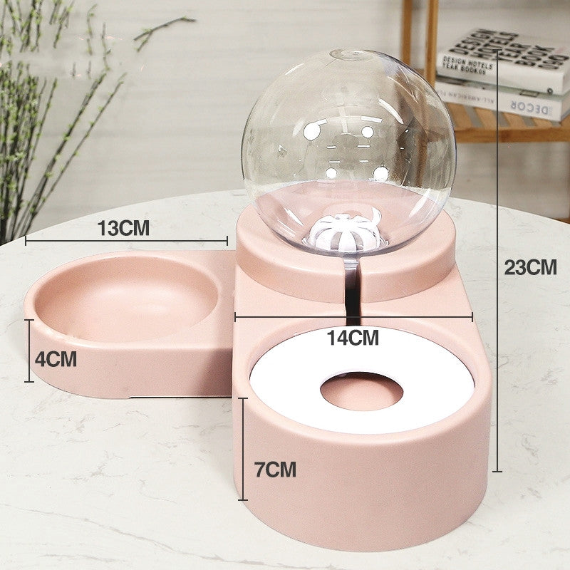 Automatic Pet Water Fountain And Food Feeder 1.8L Container