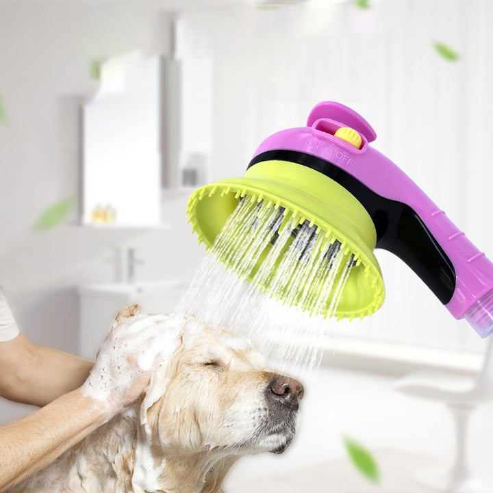 Pet Shower Kit Brush Massage Spray Head Grooming Bath Kit