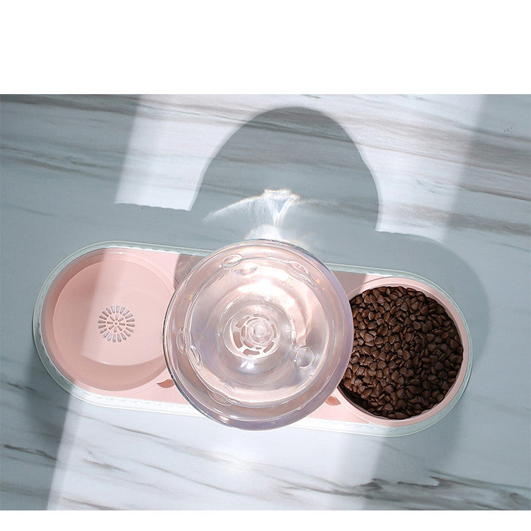 Pet Automatic Feeding And Drinking Bowl Dispenser Suit