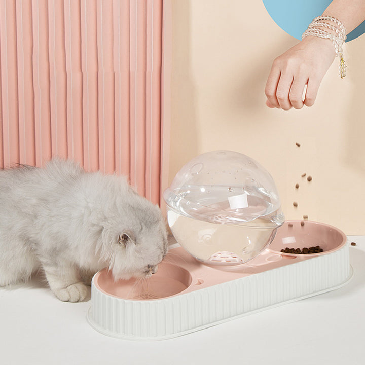 Pet Automatic Feeding And Drinking Bowl Dispenser Suit