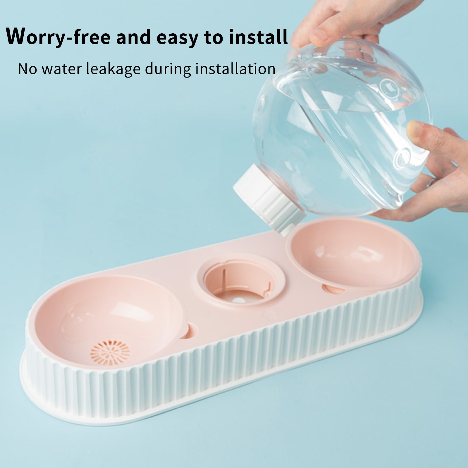 Pet Automatic Feeding And Drinking Bowl Dispenser Suit