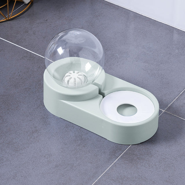 Automatic Pet Water Fountain And Food Feeder 1.8L Container