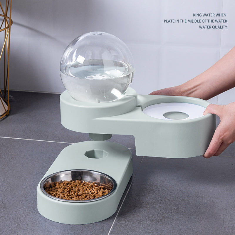 Automatic Pet Water Fountain And Food Feeder 1.8L Container