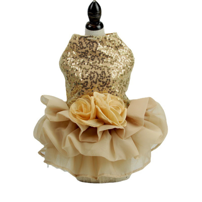 Pet Wedding Dress Elegant Formal Clothes Suit