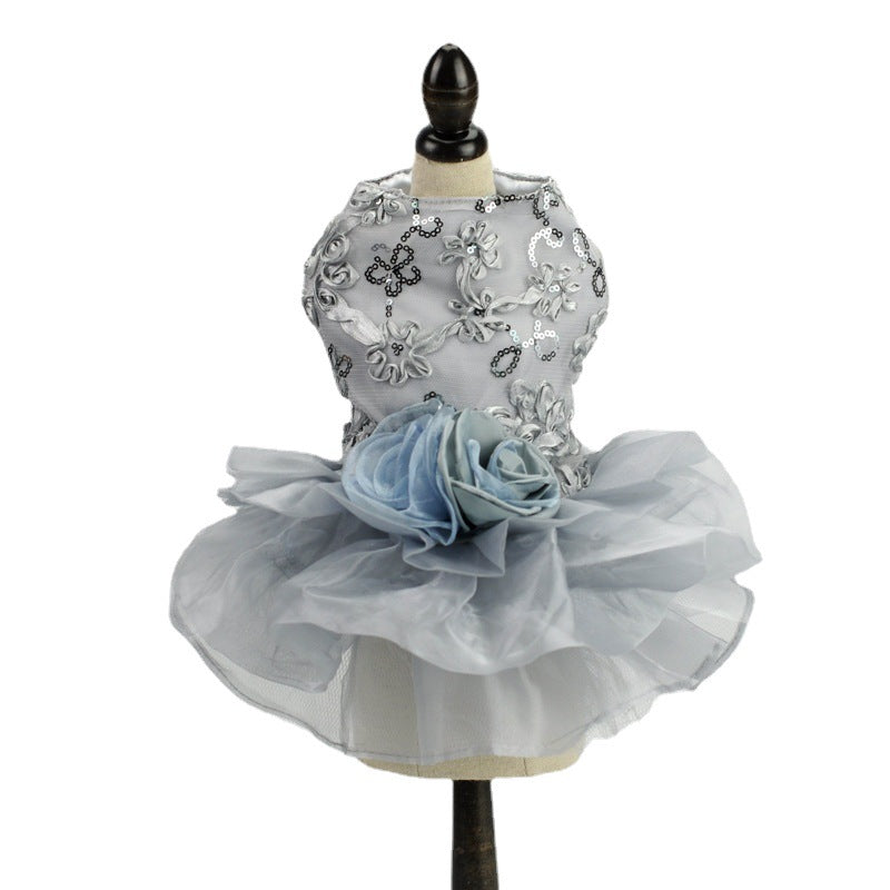Pet Wedding Dress Elegant Formal Clothes Suit