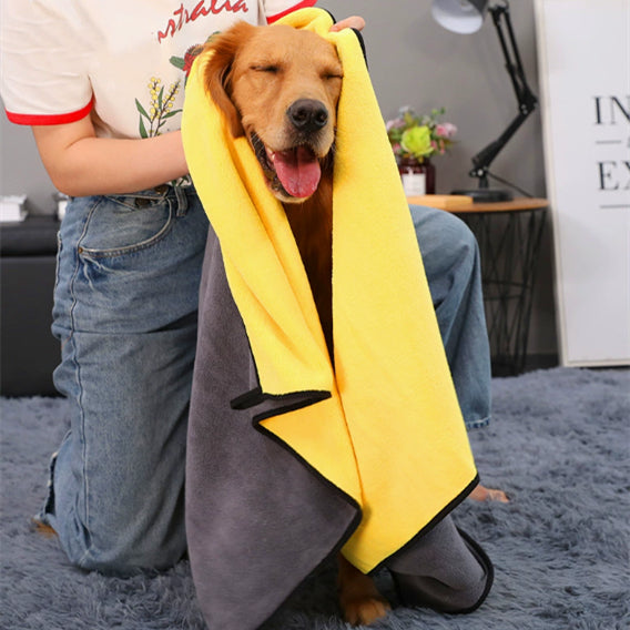 Super Absorbent Pet Bath Towel Quick Drying Grooming Cloth For Pets