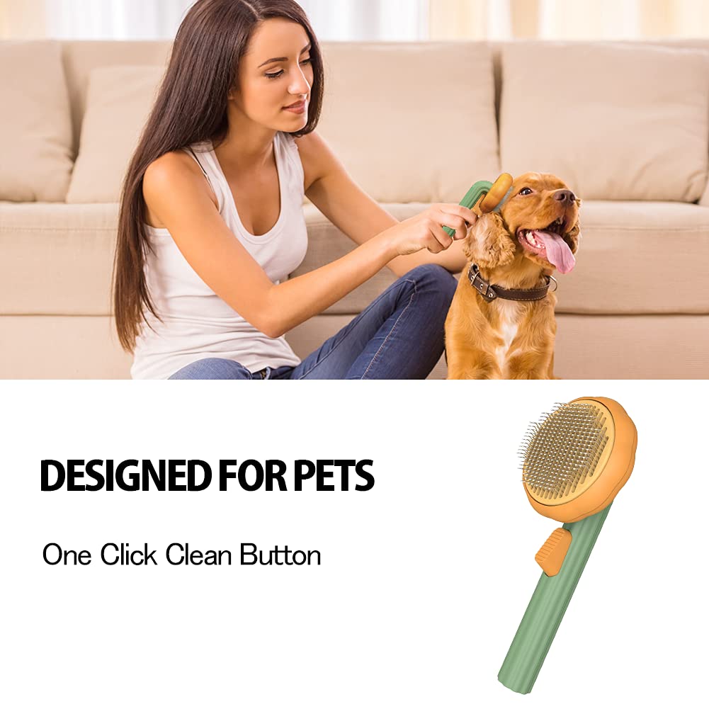 Self Cleaning Pet Slicker Brush Gentle Grooming Tool For Pets