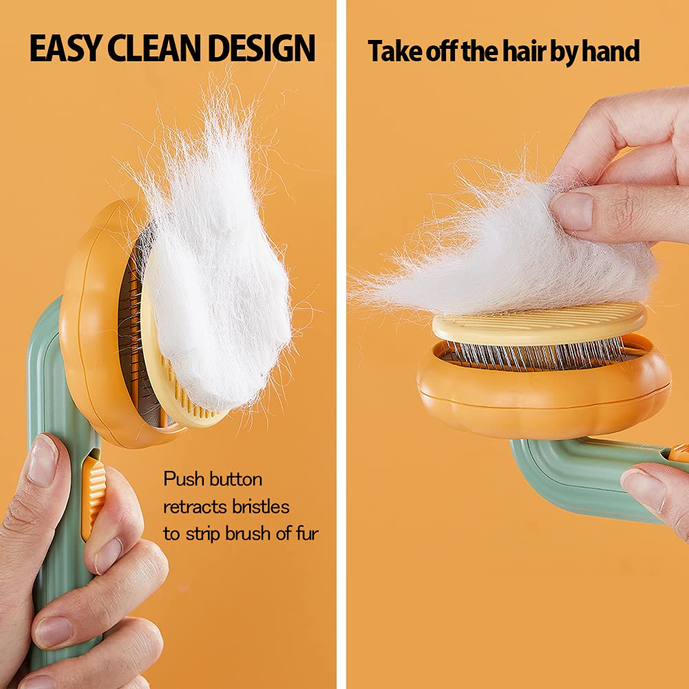Self Cleaning Pet Slicker Brush Gentle Grooming Tool For Pets