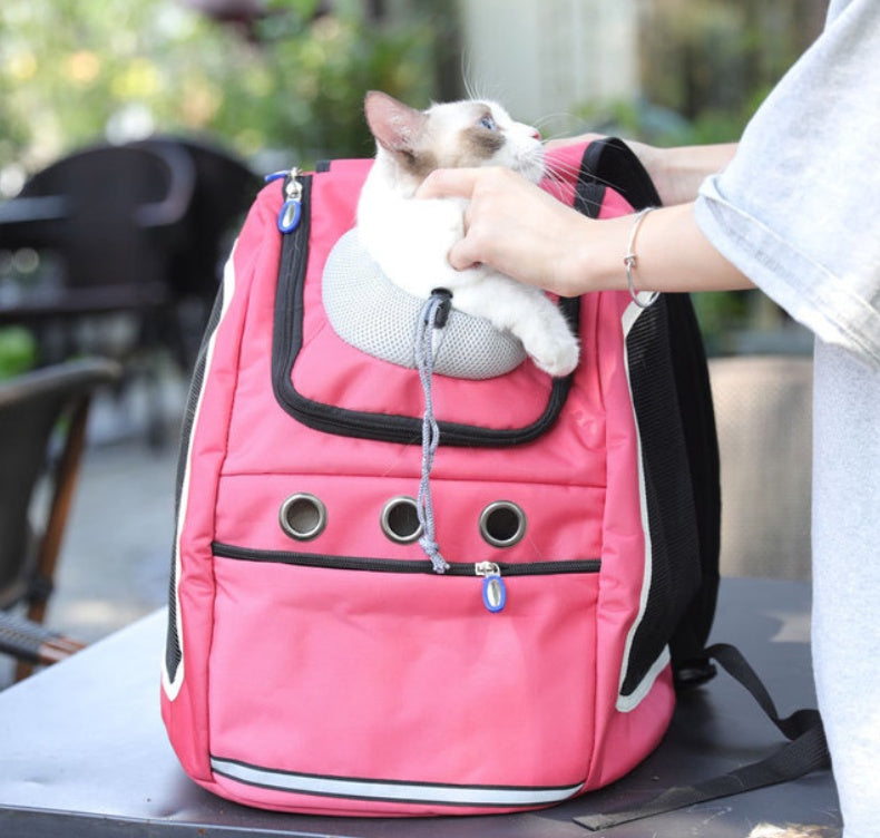 Portable Pet Backpack Travel Outdoor Carrier Bag