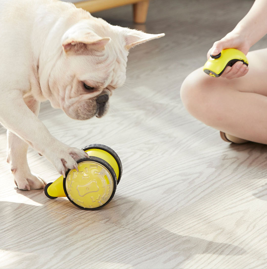 Remote Control Pet Food Dispensing Interactive Toy Vehicle