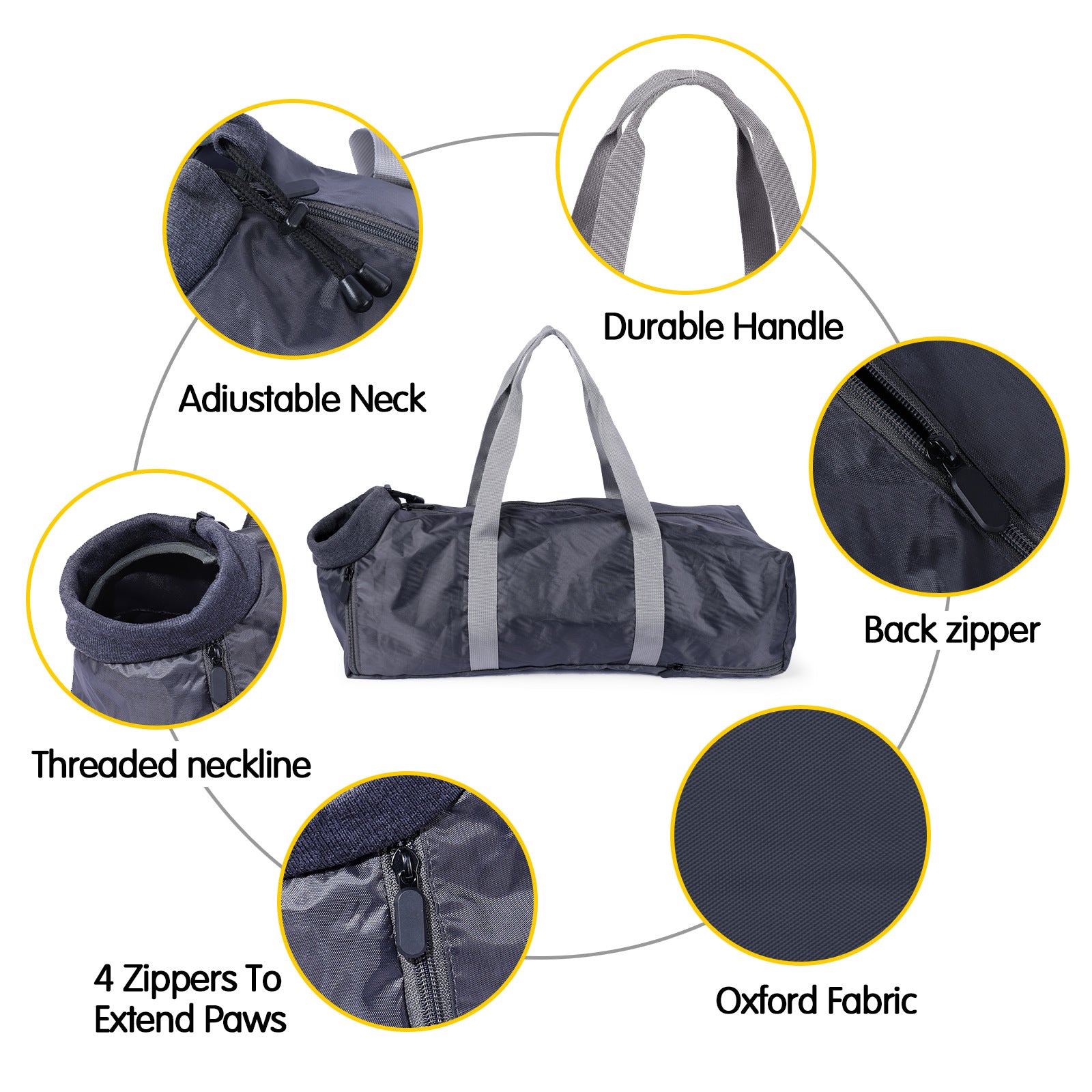 Pet Travel Bag Double Layer Anti Scratch Bite Carrier Bag