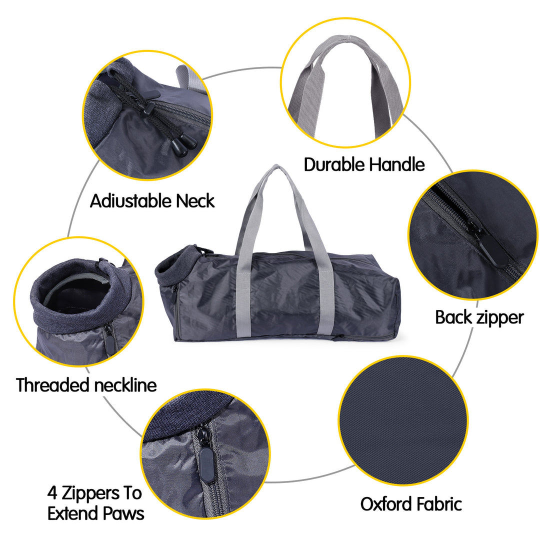 Pet Travel Bag Double Layer Anti Scratch Bite Carrier Bag