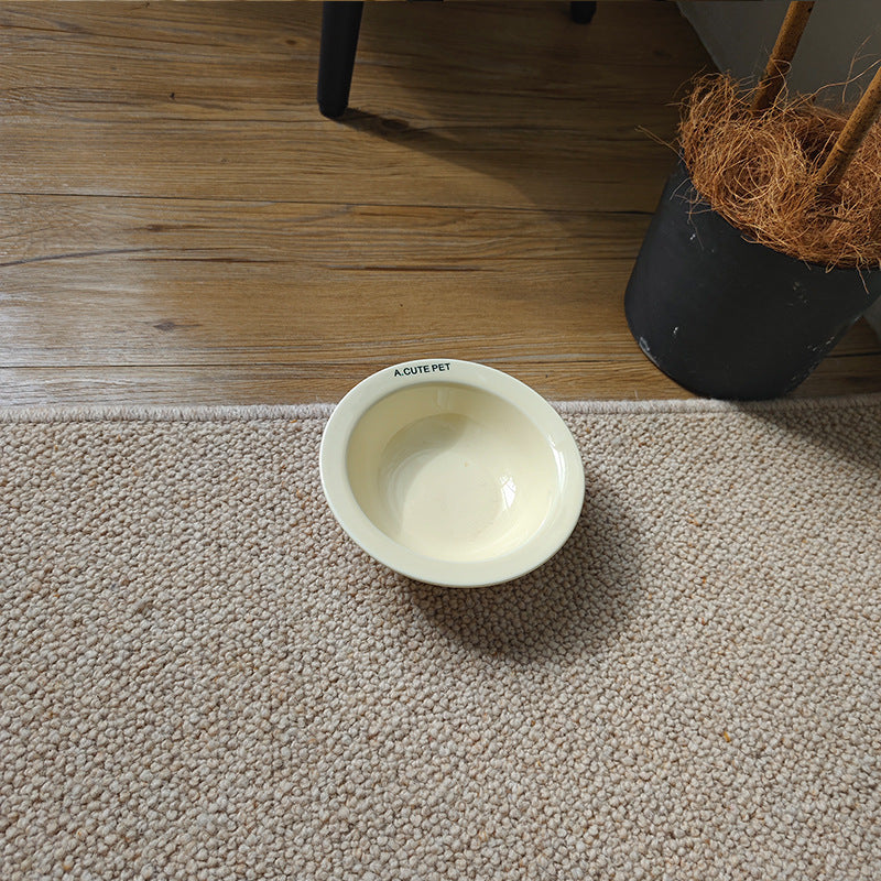 Anti Tumble Ceramic Double Bowl Pet Feeder With Elevated Stand