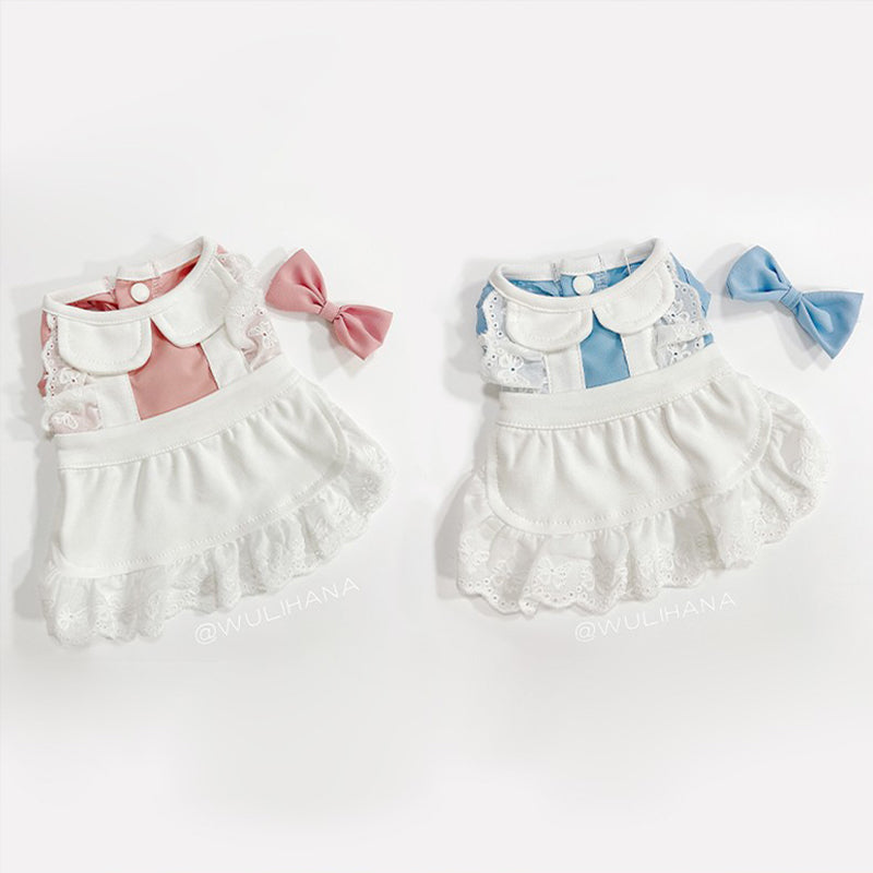 Pet Lace Maid Style Dress Clothing Suit