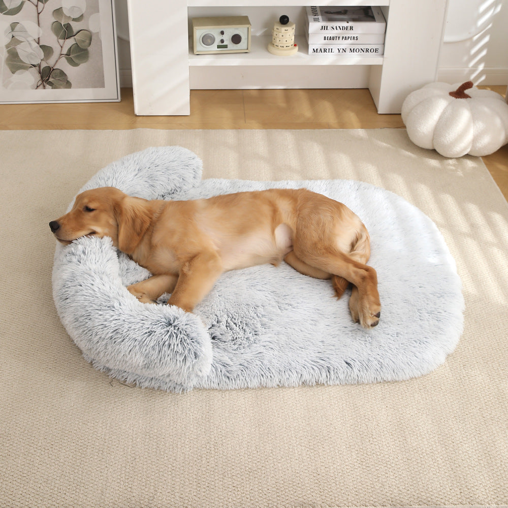 Plush Pet House Bed With Warm Soft Cushion Comfort