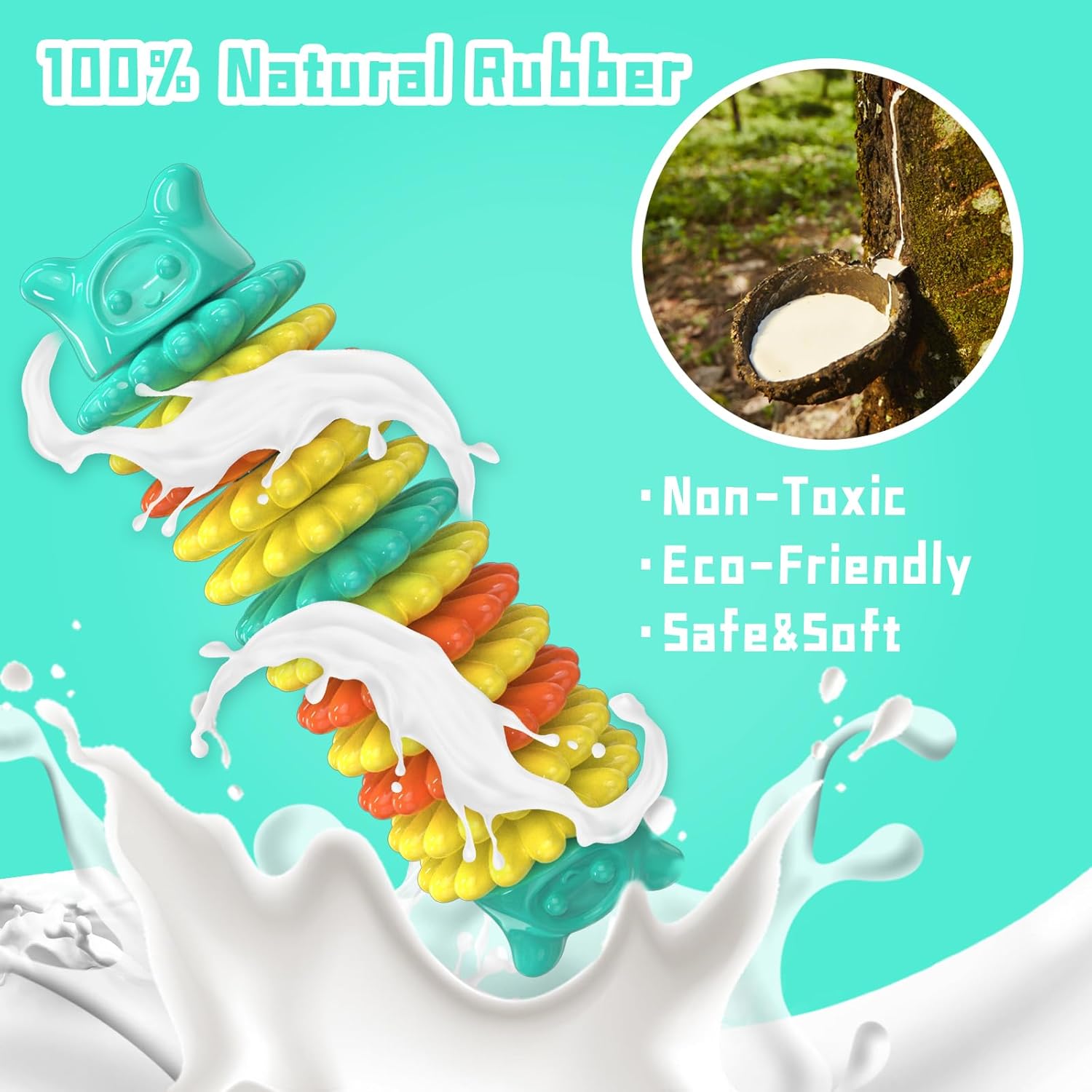 Durable Pet Chew Toy Indestructible Rubber Interactive Outdoor Entertainment