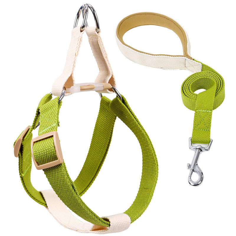 Color Pet Drawstring Vest Style Harness Pet Leash