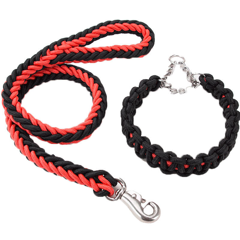 Heavy Duty Nylon Braided Pet Collar And Leash Training Set