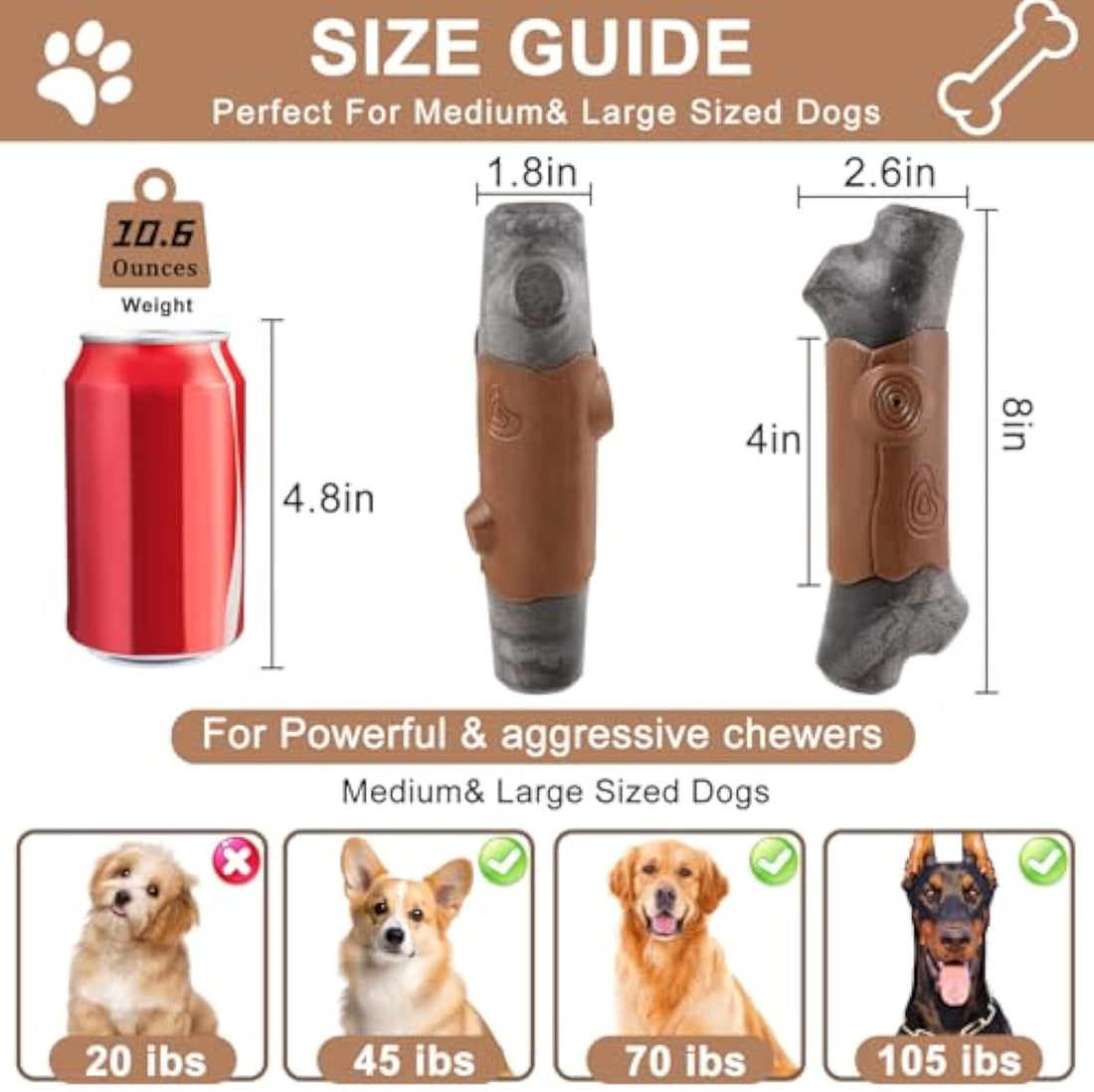 Tough Pet Chew Toy Indestructible Durable Bacon Flavor Interactive Toy