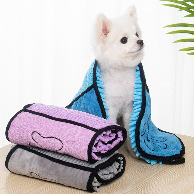 Super Absorbent Pet Bathrobe Microfiber Quick Drying Bath Towel