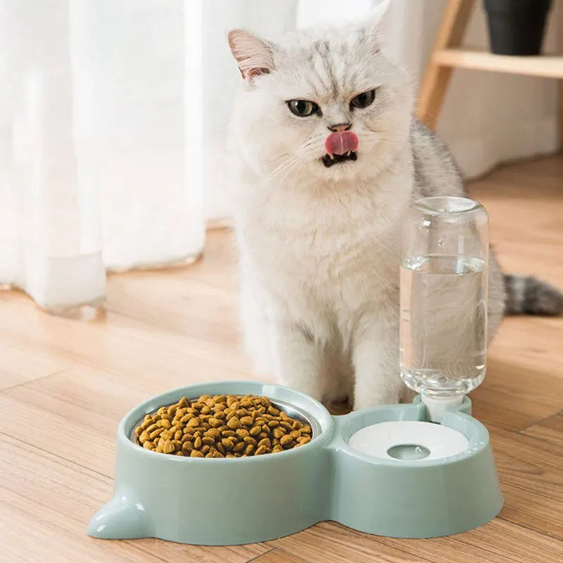 Pet Automatic Gravity Food And Water Dispenser Bowl Suit