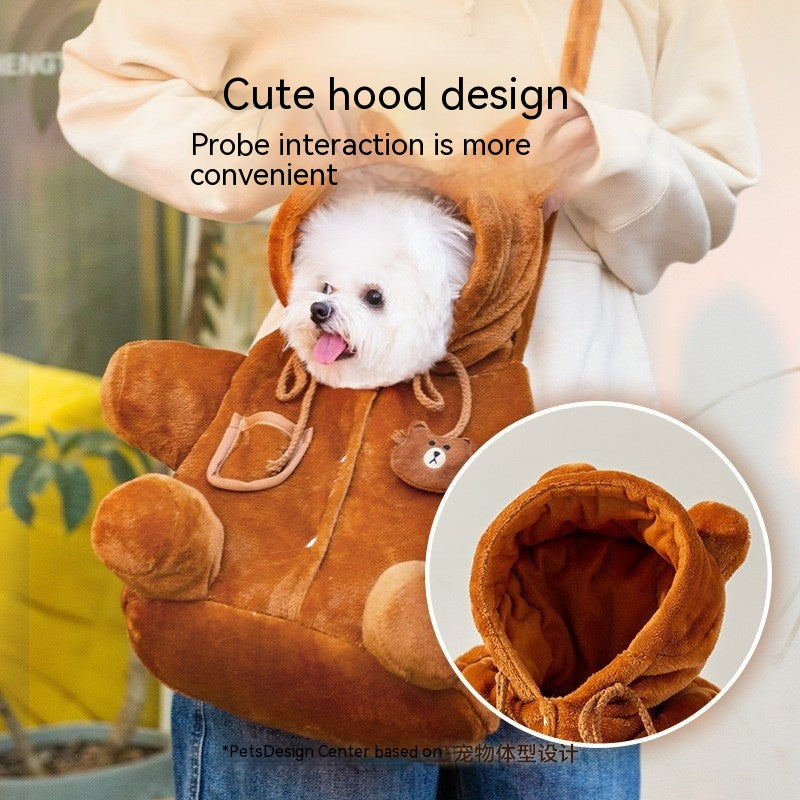 Animal Shaped Pet Backpack Portable Off Shoulder Carrier Bag
