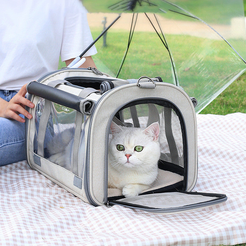 Pet Transparent Breathable Foldable Portable Outdoor Travel Bag
