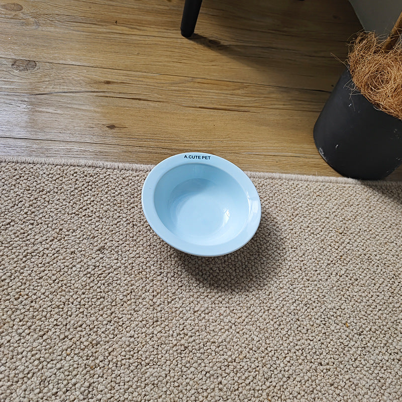 Anti Tumble Ceramic Double Bowl Pet Feeder With Elevated Stand