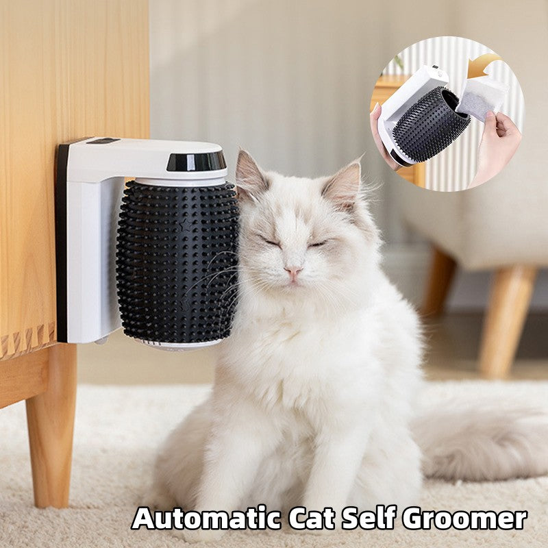 Automatic Pet Corner Self Grooming Wall Brush Scratcher Tool