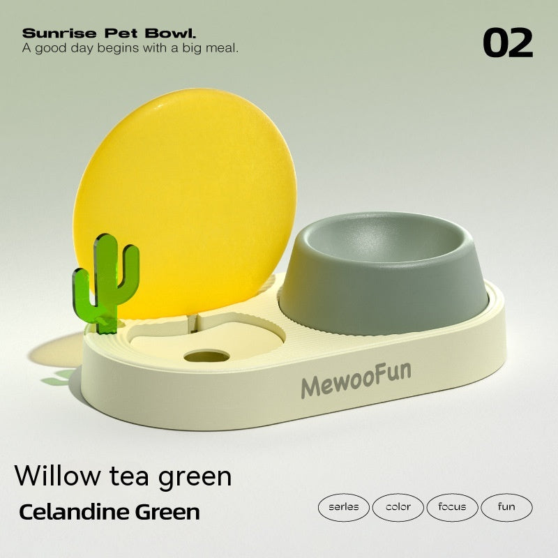 Double Bowl Plastic Pet Feeding And Water Basin